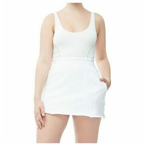Good American High Waist Sweat Skirt White Size 5
